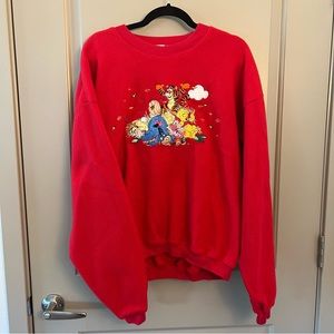 Vintage Disney Store Winnie the Pooh Fall Pullover Sweatshirt
